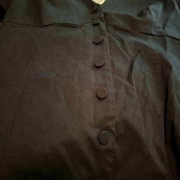 J. Crew Black Mini Dress with Button Detail - Picture 3 of 5